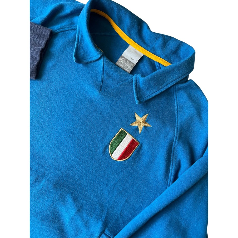 Nike Men's Blue Jersey Sweatshirt with Italian Shield Patch